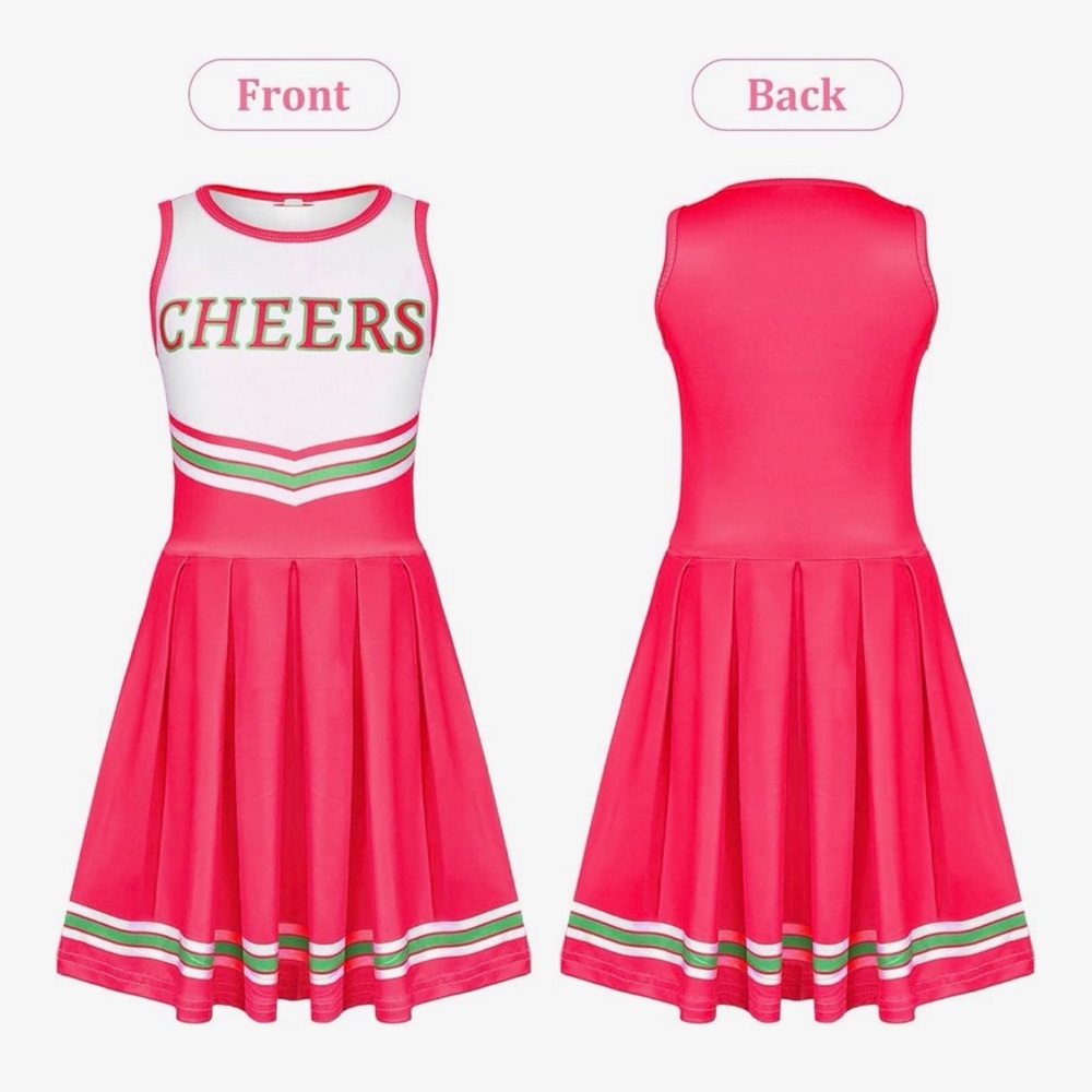 Pink Cheerleader Costume for Kids - Picture 2 of 4